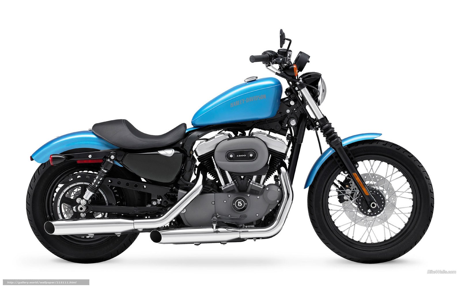 Blue Harley-Davidson motorcycle