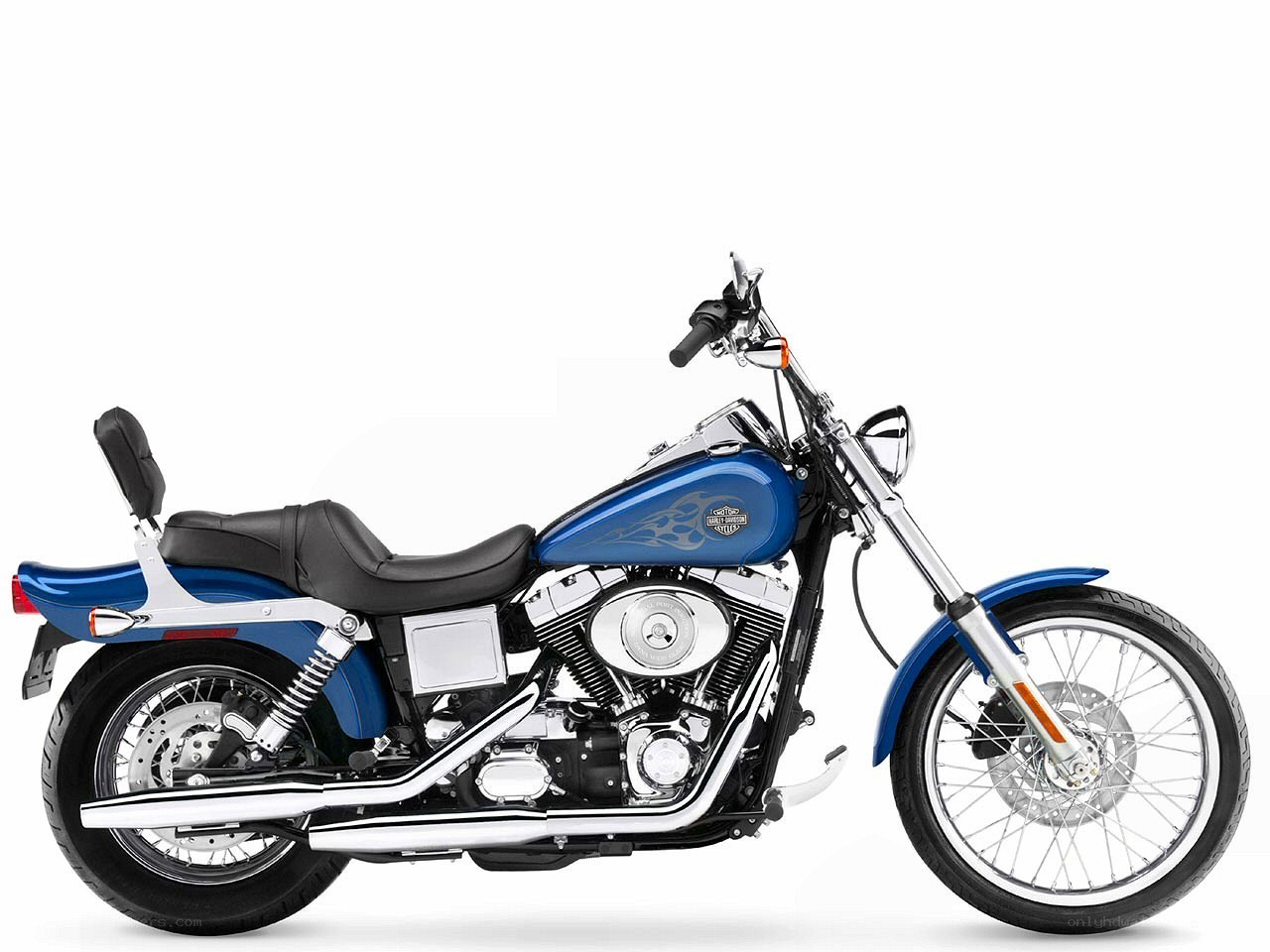 blue harley-davidson motorcycle