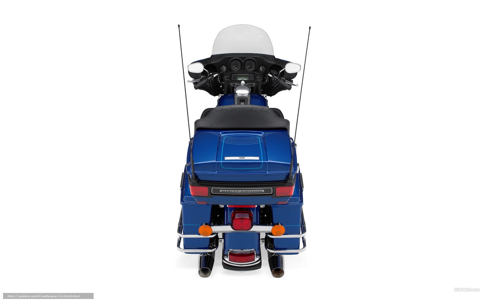 blue harley-davidson motorcycle
