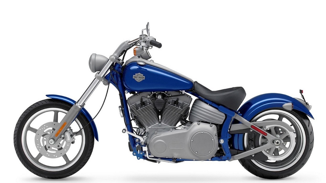 blue harley-davidson motorcycle