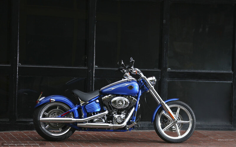 Blue Harley-davidson Motorcycle — Dramatic, Photograph