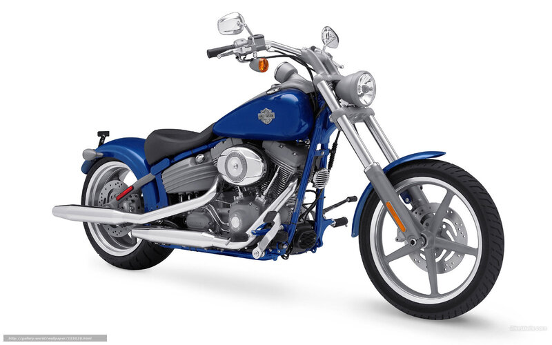 Blue Harley-davidson Motorcycle — Neutral, Photograph, Engine, Seat