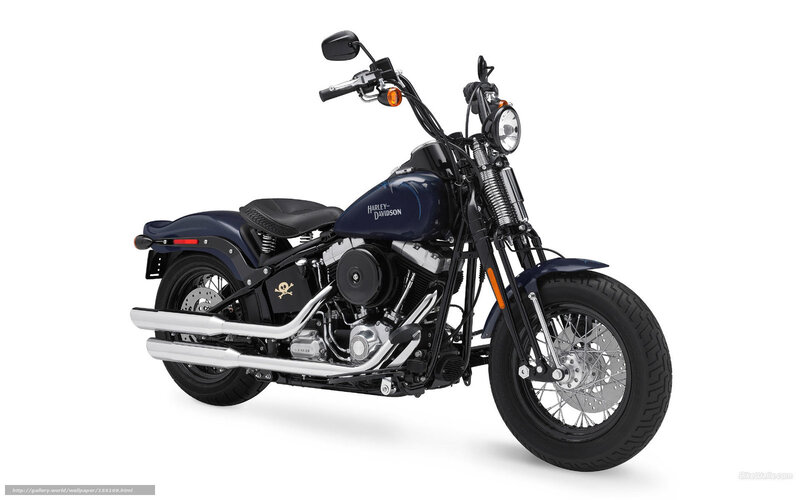 Blue Harley-davidson Motorcycle — Neutral, Photograph, Seat, Exhaust Pipes