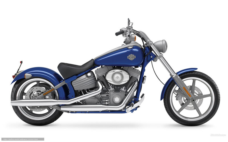 Blue Harley-davidson Motorcycle — Neutral, Photograph