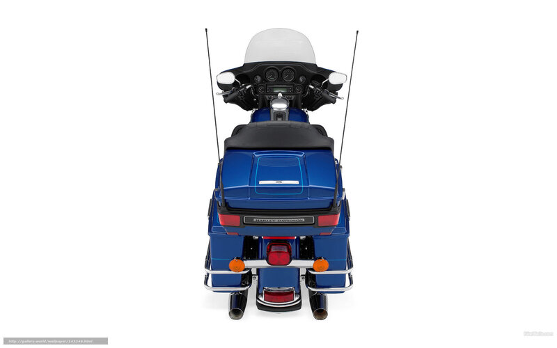Blue Harley-davidson Motorcycle — Neutral, Photograph, Windshield
