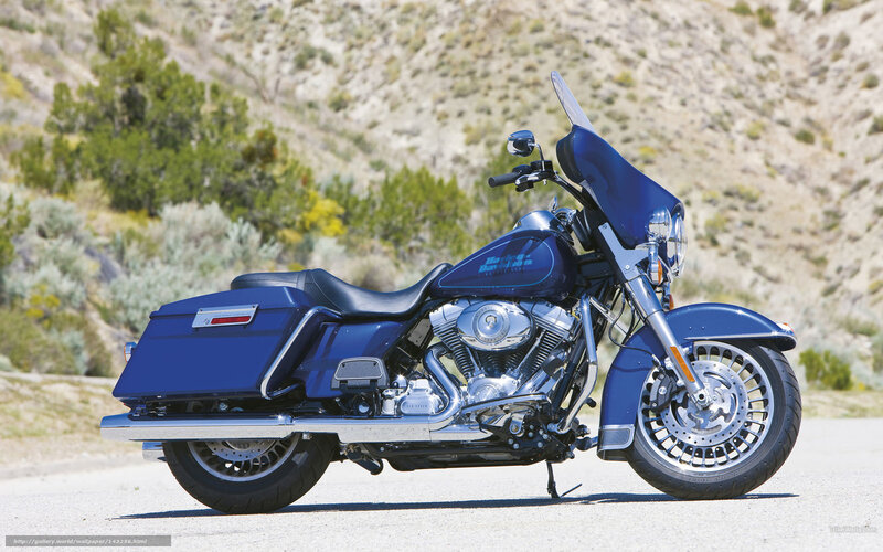 Blue Harley-davidson Motorcycle — Outdoor, Afternoon