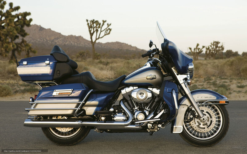 Blue Harley-davidson Motorcycle — Serene, Afternoon