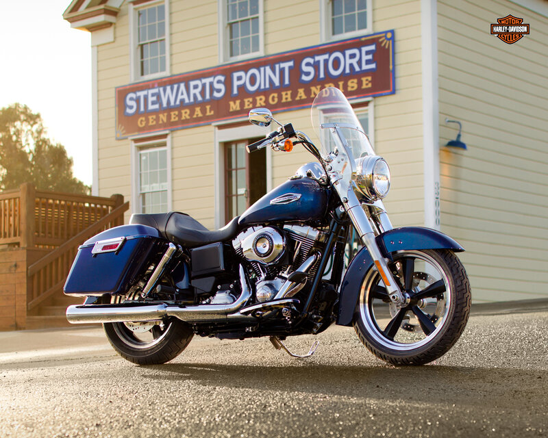 Blue Harley-davidson Motorcycle — Serene, Sunset
