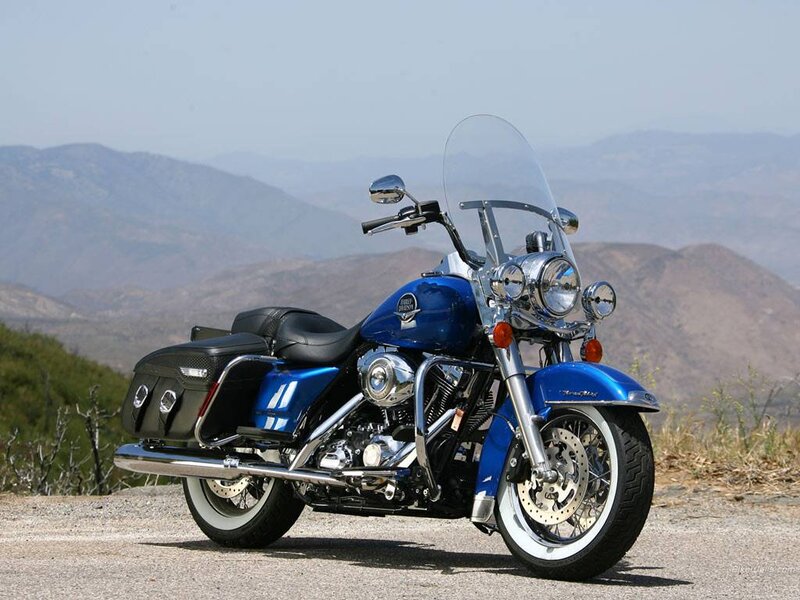 Blue Harley-davidson Motorcycle — Serene