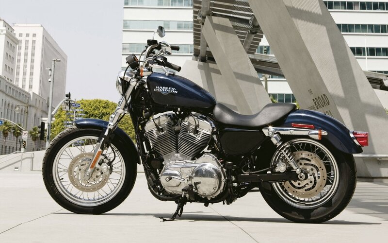 Blue Harley-davidson Motorcycle — Urban