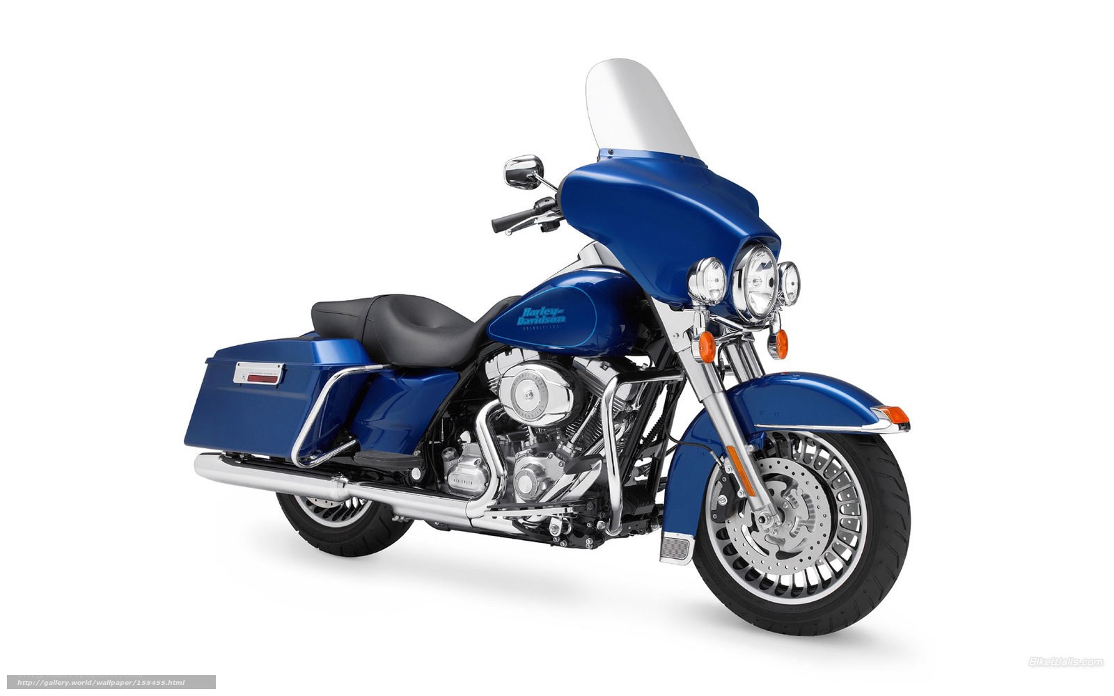blue harley-davidson touring motorcycle