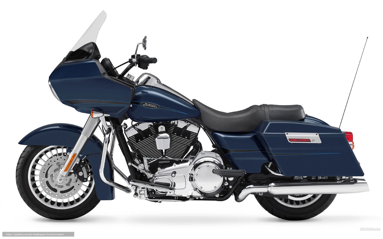blue harley-davidson touring motorcycle
