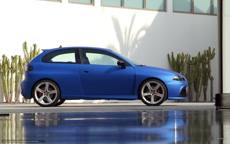 Blue Hatchback Car — Calm, Afternoon, Photograph