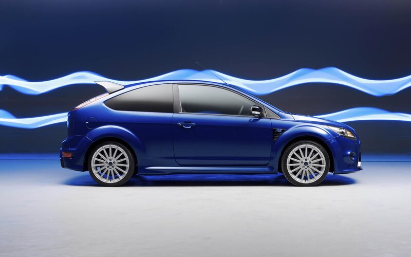 Blue Hatchback Car — Dramatic, Photograph, Wheels