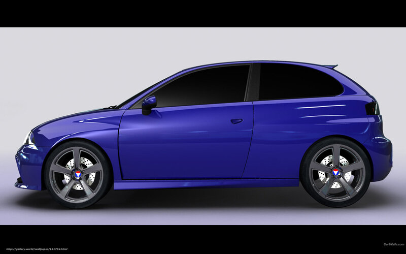 Blue Hatchback Car — Neutral, 3d Render