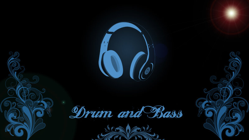 Blue Headphones — Black