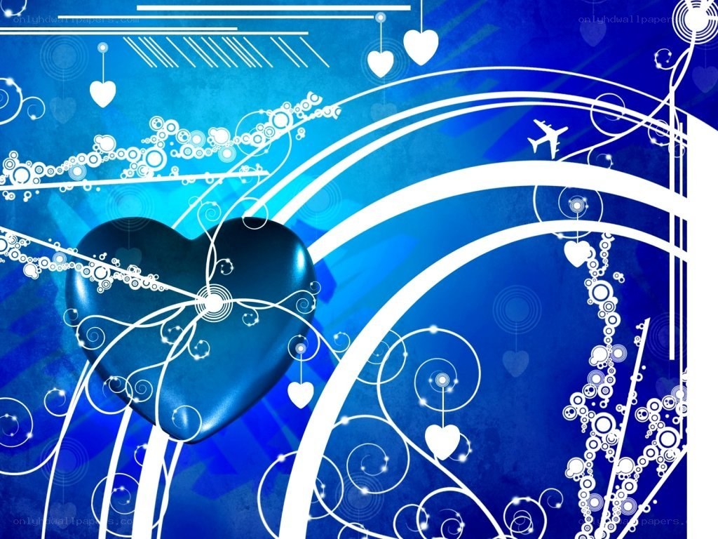 blue heart abstract design