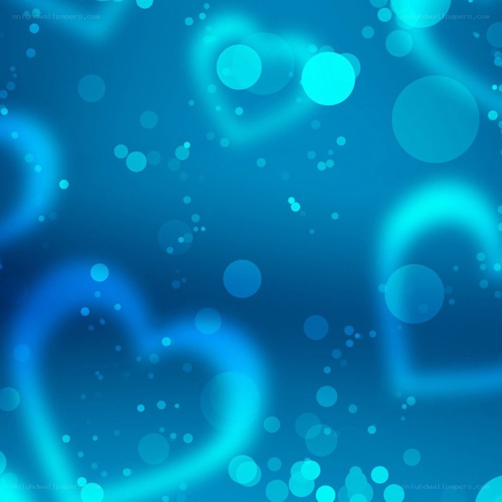 blue heart bokeh background