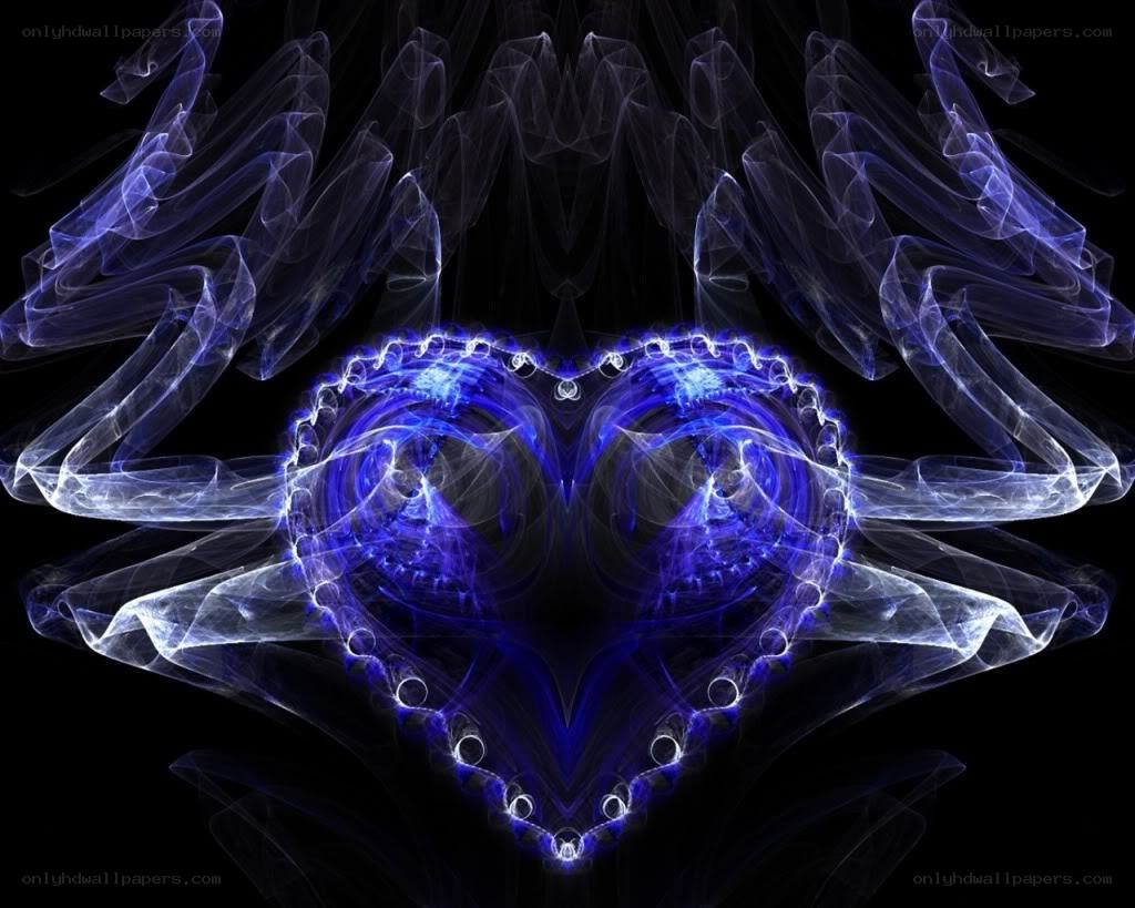 blue heart fractal art
