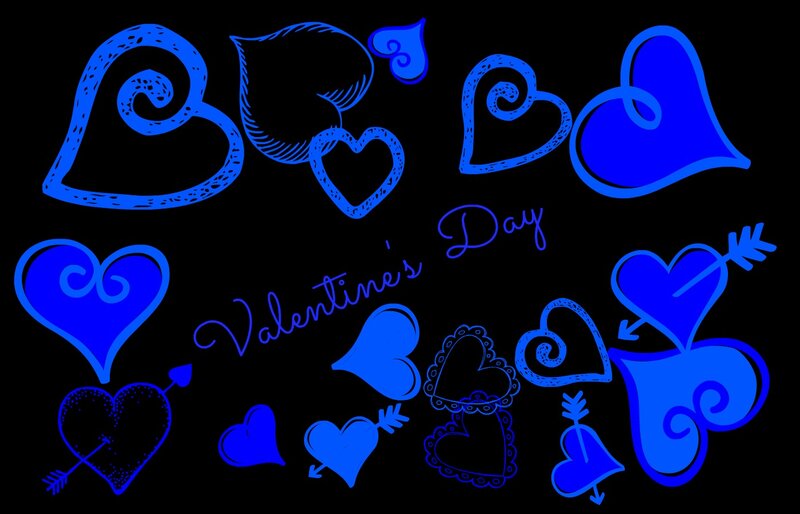 Blue Heart Illustrations — Festive