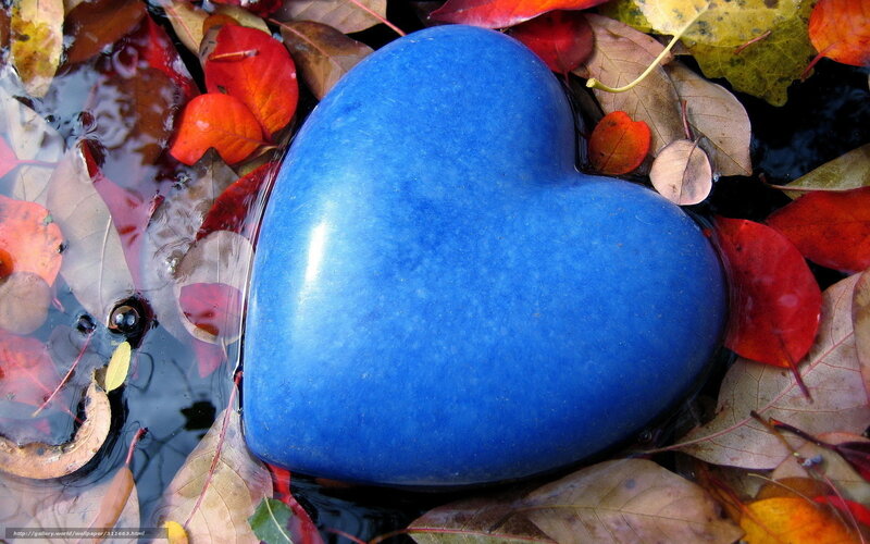 Blue Heart in Water