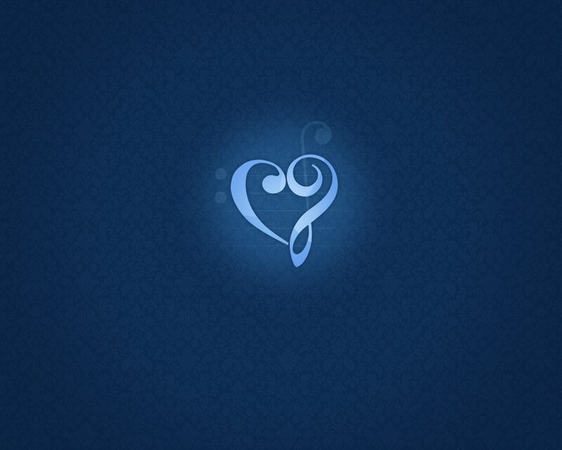 blue heart logo design