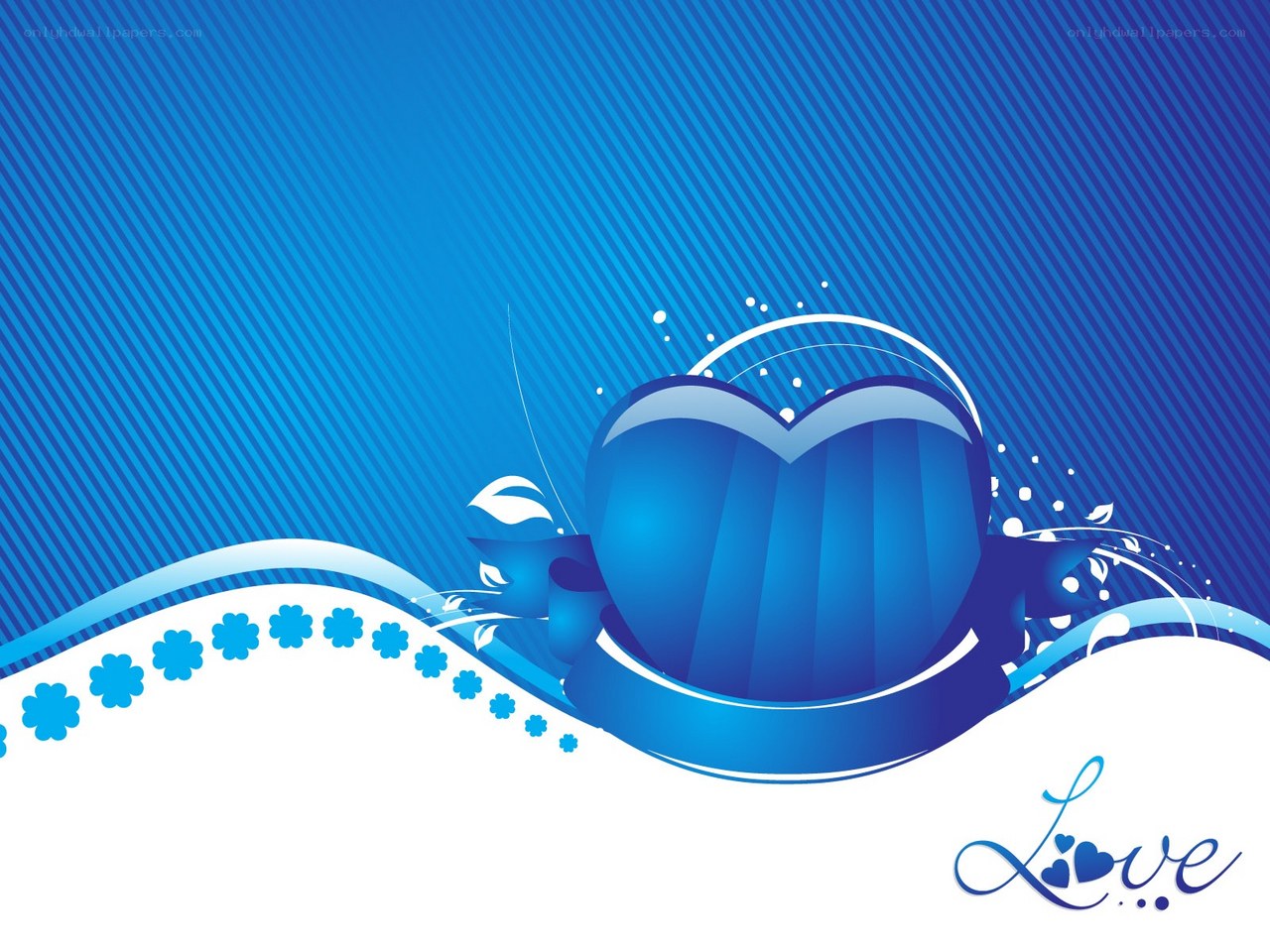 blue heart love design