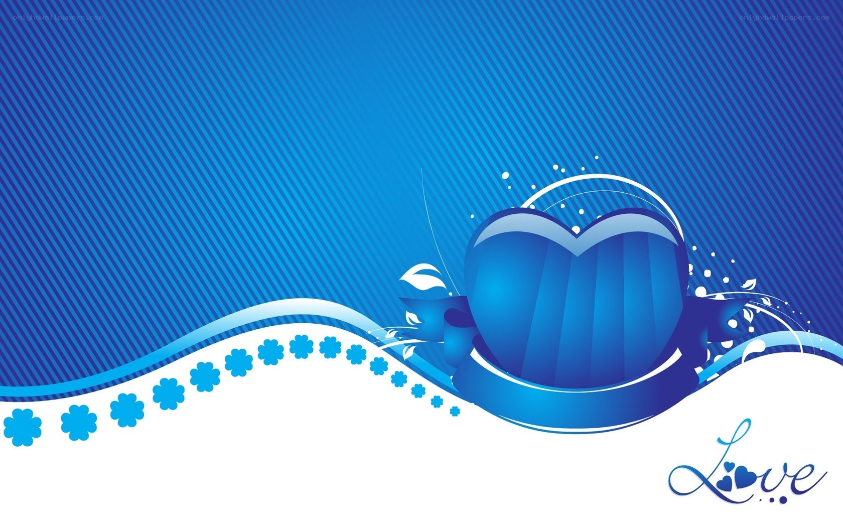 blue heart love design
