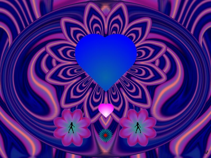 Blue Heart Mandala