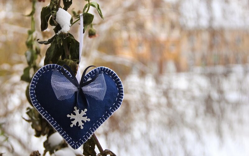 Blue Heart Ornament — Calm