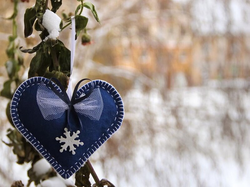 Blue Heart Ornament — Peaceful