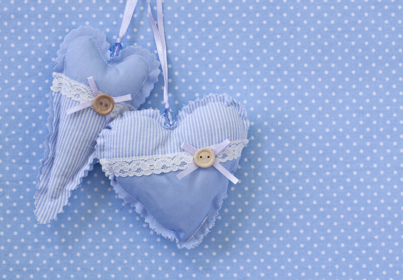 Blue Heart Ornaments — Calm