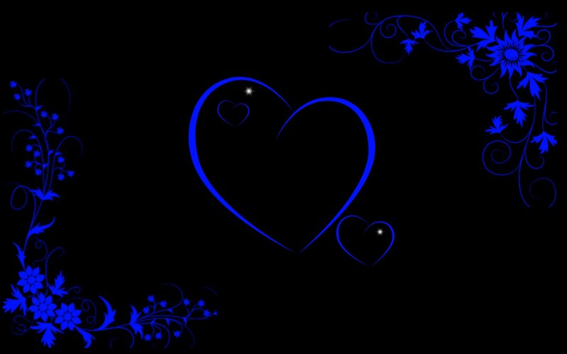 Blue Heart Outline