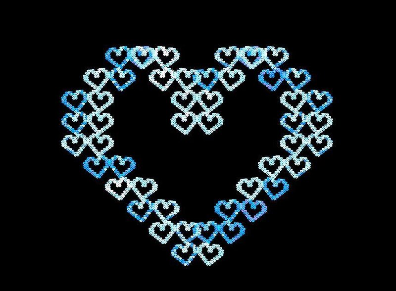 Blue heart pattern design