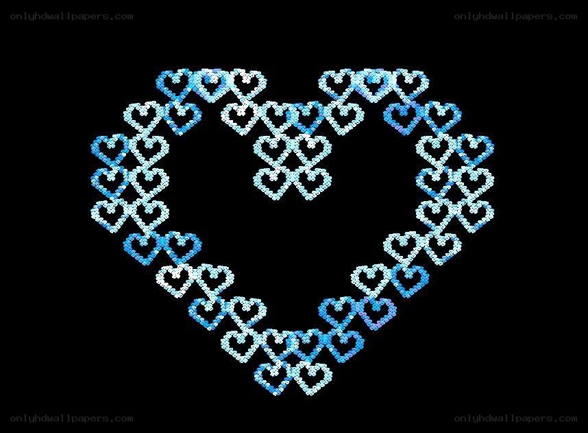 Blue heart pattern design