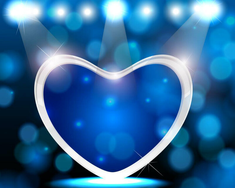 Blue Heart Shape — Celebratory