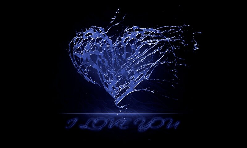 Blue Heart Shape