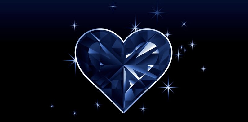 Blue Heart-shaped Gem