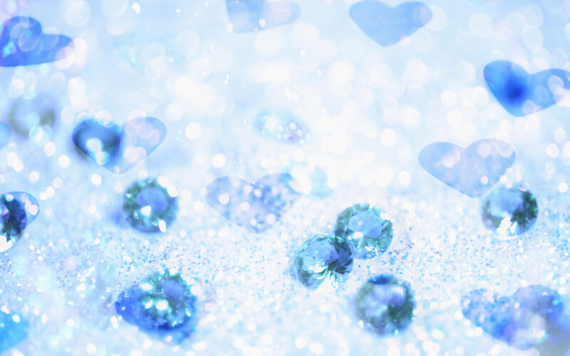 Blue Heart-shaped Gems — Dreamy