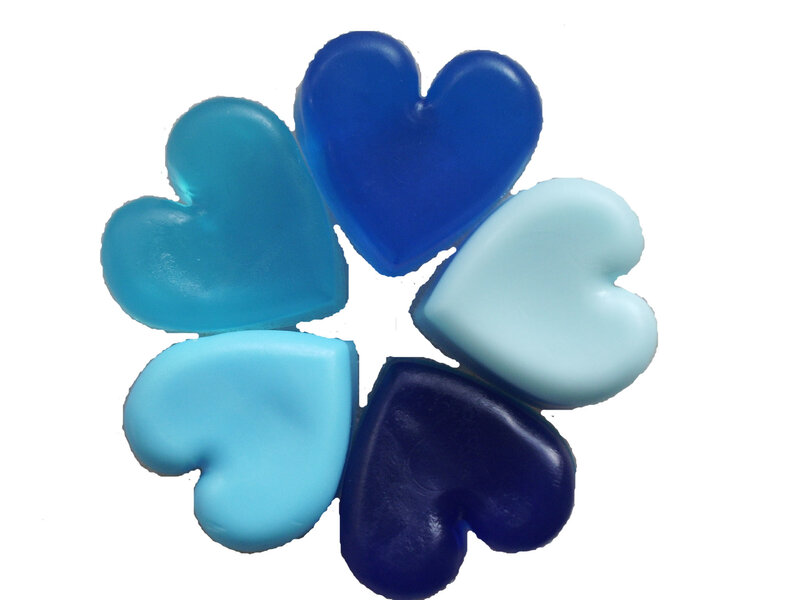 Blue Heart-shaped Objects — Calm
