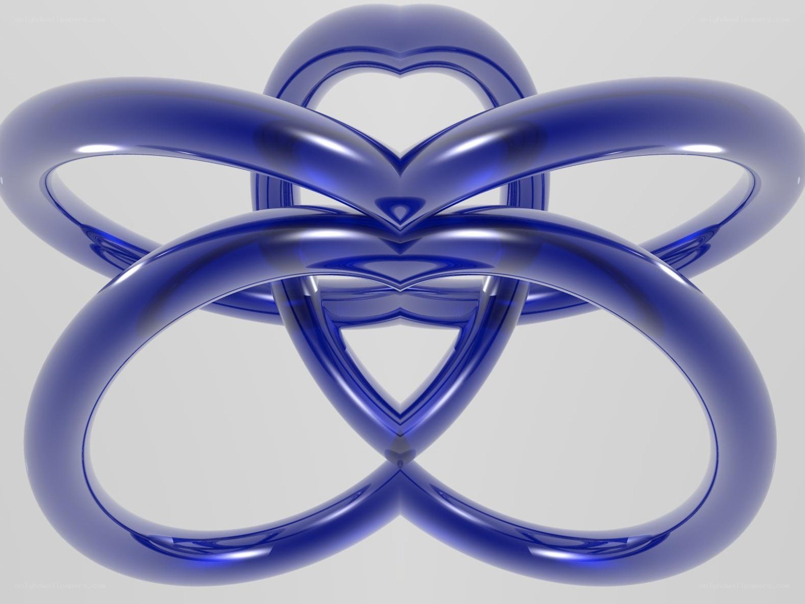 blue heart-shaped ring sculpture