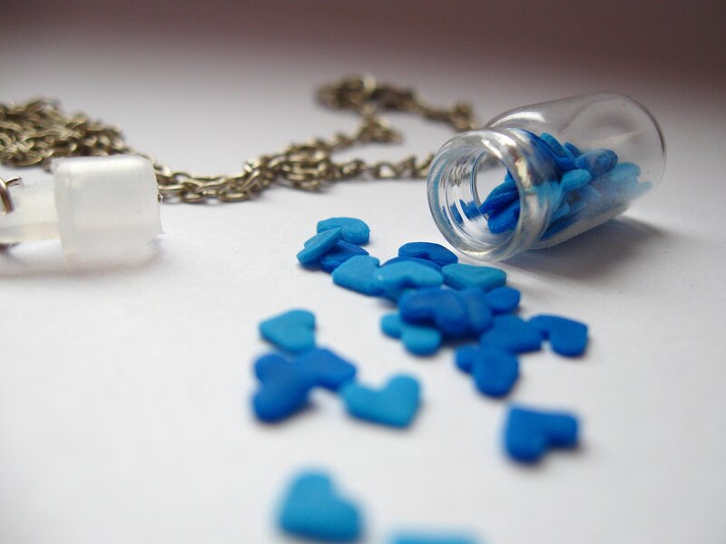 Blue Heart-shaped Sprinkles