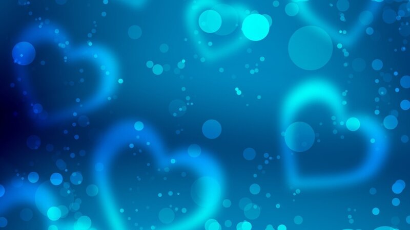 Blue Heart Shapes — Calm, Abstract, Hearts