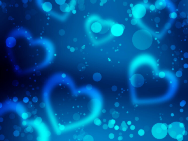 Blue Heart Shapes