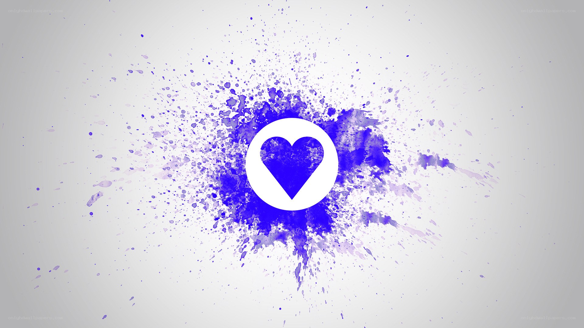 blue heart splash design