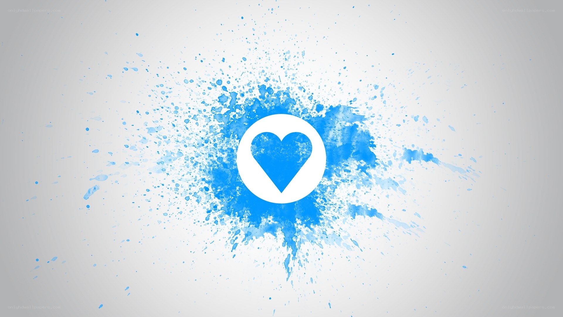 blue heart splash design
