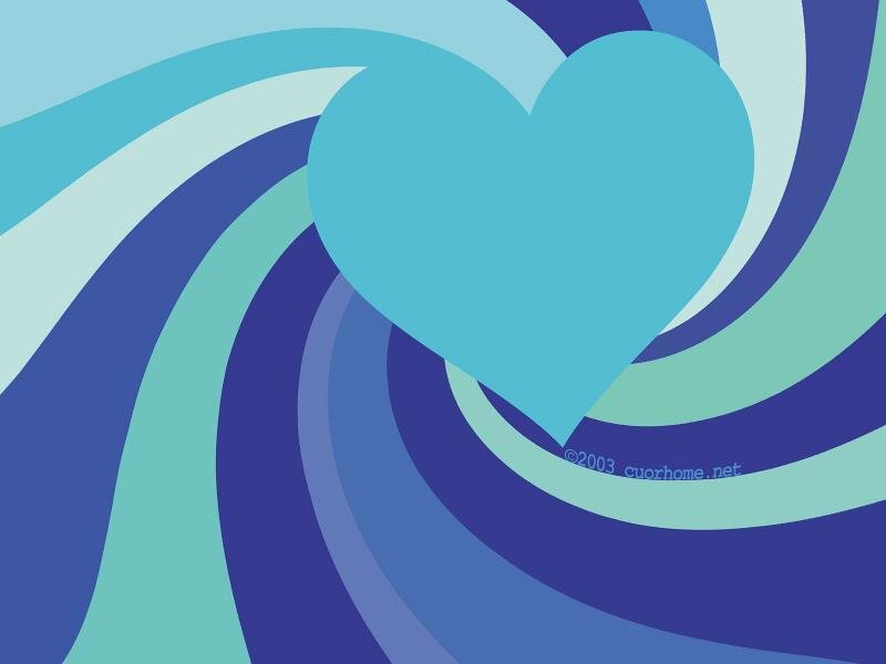 blue heart swirl pattern