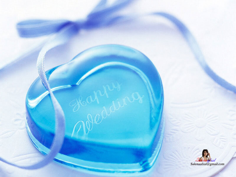Blue heart wedding gift