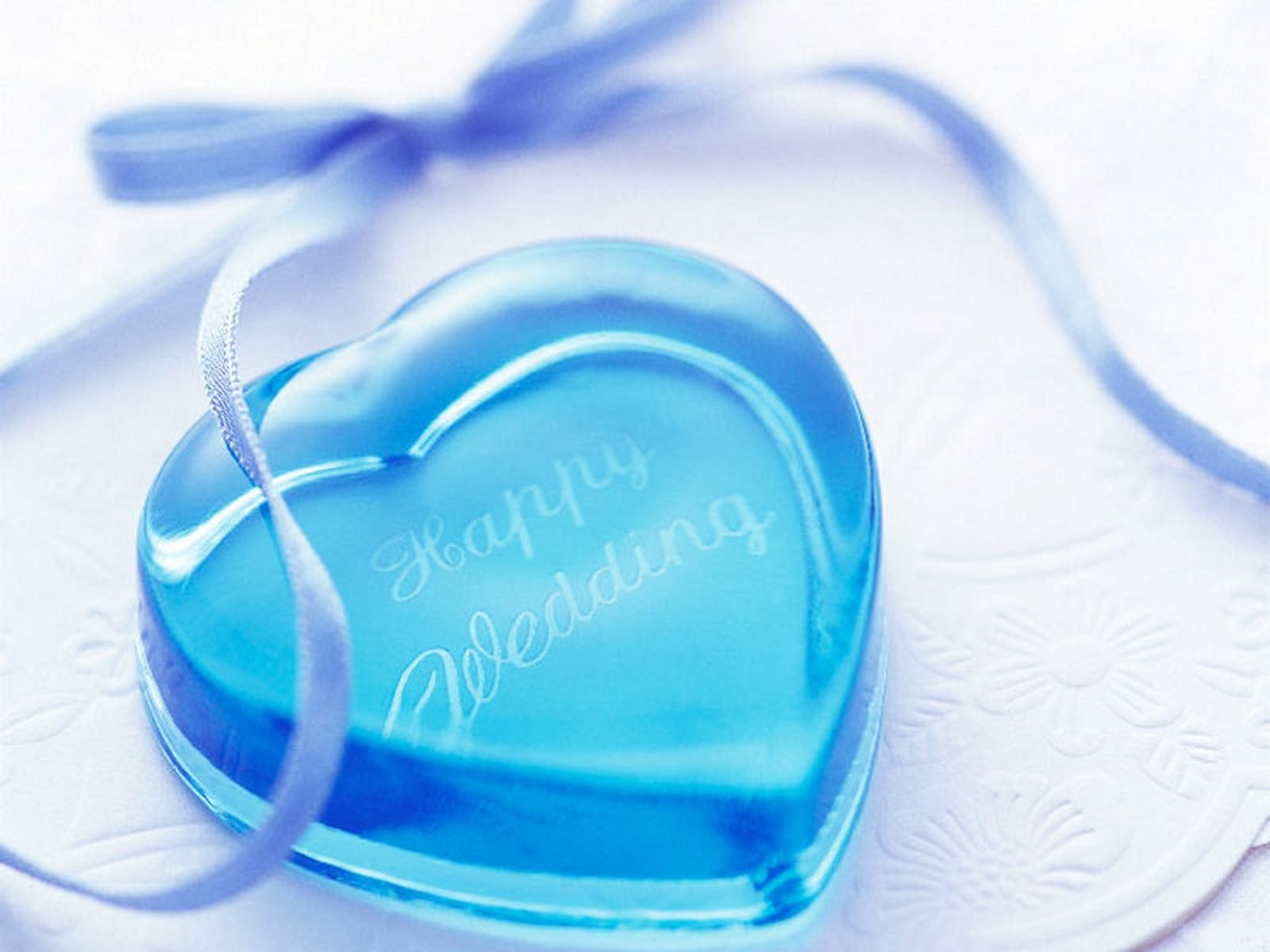 Blue heart wedding gift