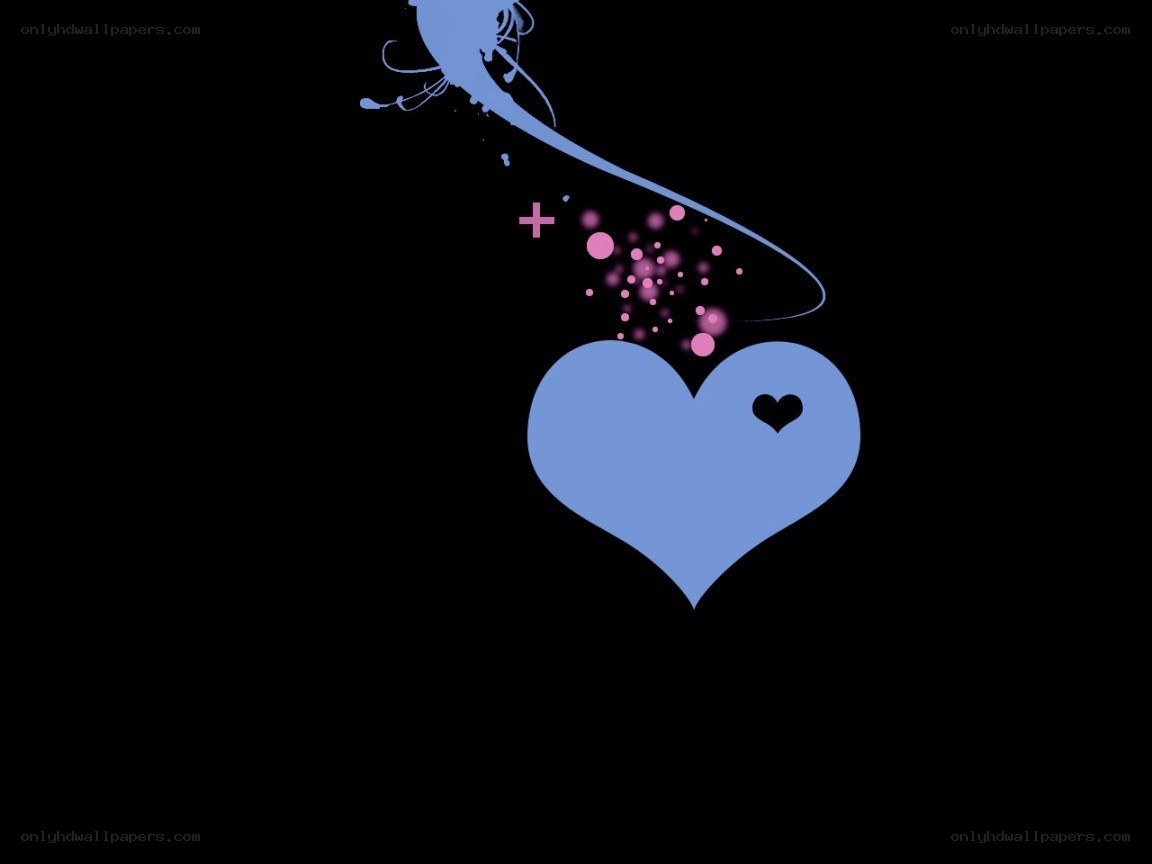 blue heart with pink sparkles